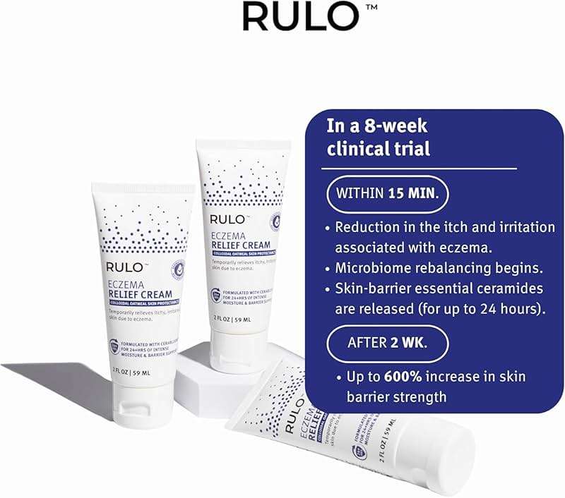 RULO Eczema Cream with Colloidal Oatmeal - Clinical-Strength Itch Relief and Dermatitis Treatment for Adults, Baby and Kids - Eczema Therapy and Skin Barrier Repair (Steroid-Free) - 2 Fl Oz - Image 6