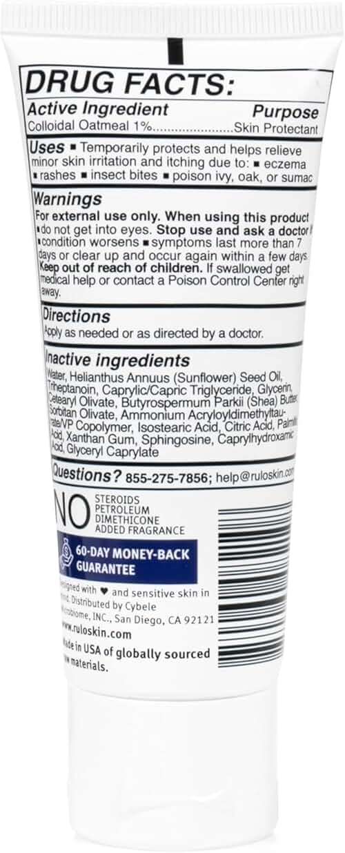 RULO Eczema Cream with Colloidal Oatmeal - Clinical-Strength Itch Relief and Dermatitis Treatment for Adults, Baby and Kids - Eczema Therapy and Skin Barrier Repair (Steroid-Free) - 2 Fl Oz - Image 9