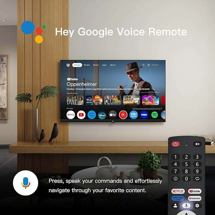 FPD 50 Inch Smart TV, 4K LED Google TV with Google Play Built-in Google Cast, HDR 10, MEMC, Voice Remote, Dolby Audio, UHD Stream Live Television (CG50-C3) - Image 5