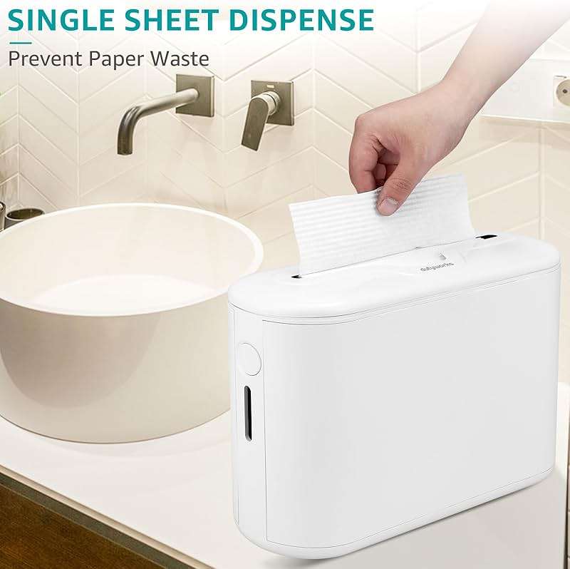 Multifold Paper Towel Dispenser Countertop, Commercial Hand Towel Dispenser for Bathroom Kitchen Home, Trifold/C Fold/Z Fold Napkin Dispenser, Abs Plastic - Non-Slip, White - Image 6