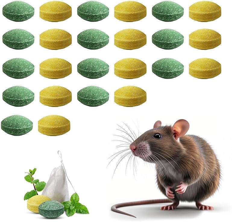 Mouse Repellent Balls, Peppermint Oil Infused Mice & Rat Repellent for Indoor, Outdoor & Car Engines – Safe, Long-Lasting Protection Against Rodents, (24 Pack) - Image 1