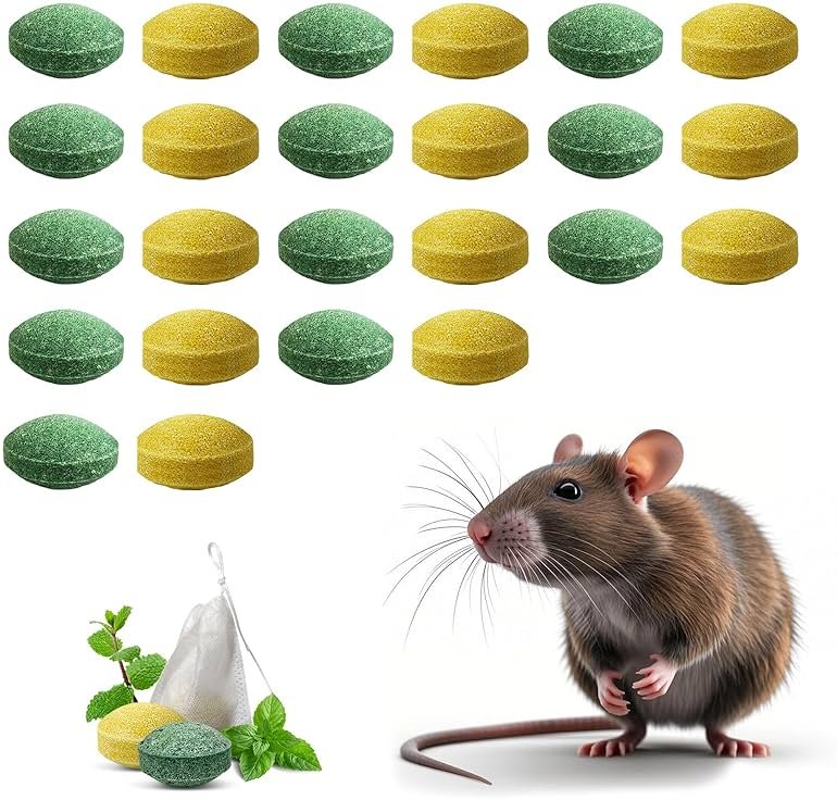 Mouse Repellent Balls, Peppermint Oil Infused Mice & Rat Repellent for Indoor, Outdoor & Car Engines – Safe, Long-Lasting Protection Against Rodents, (24 Pack) - Product Image