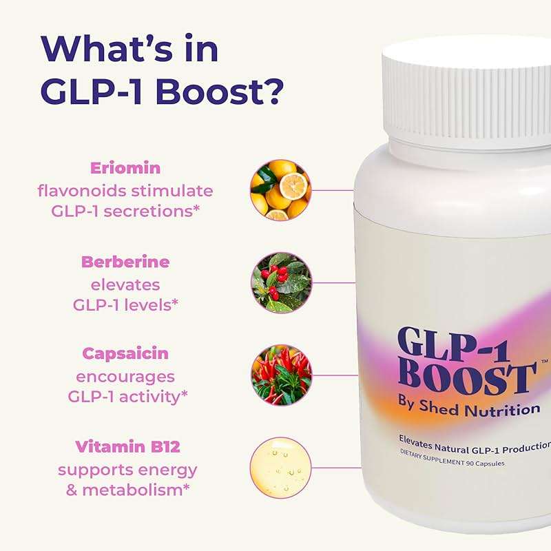 GLP-1 Boost Supplement for Women and Men – Hunger & Metabolism Support with Eriomin, Berberine & Capsaicin – Expert-Formulated to Support GLP1 Naturally – 1 Capsule Before Meals (90 Capsules) - Image 5