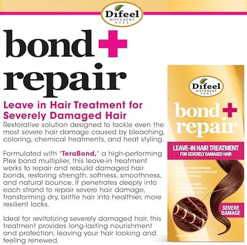 Difeel Bond & Repair Leave in Hair Treatment for Severely Damaged Hair 2.5 oz. - Deep Bond Hair Treatment, Bond Rebuilder for Hair Repair - Image 3