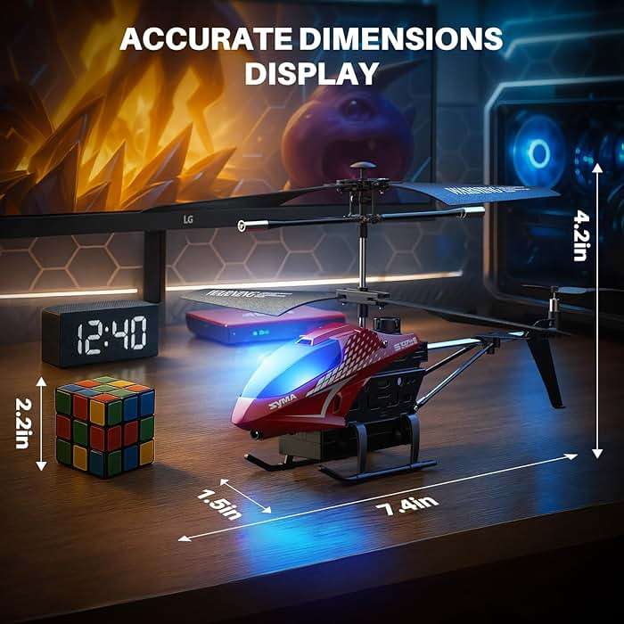 SYMA RC Helicopter, Remote Control Helicopter with 40 Mins Flight Time(2 Batteries), Auto Obstacle Avoidance, 7 LED Lights and Altitude Hold, Gifts Toys for Kids 8-12 - Image 2