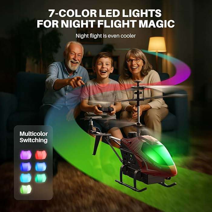 SYMA RC Helicopter, Remote Control Helicopter with 40 Mins Flight Time(2 Batteries), Auto Obstacle Avoidance, 7 LED Lights and Altitude Hold, Gifts Toys for Kids 8-12 - Image 3