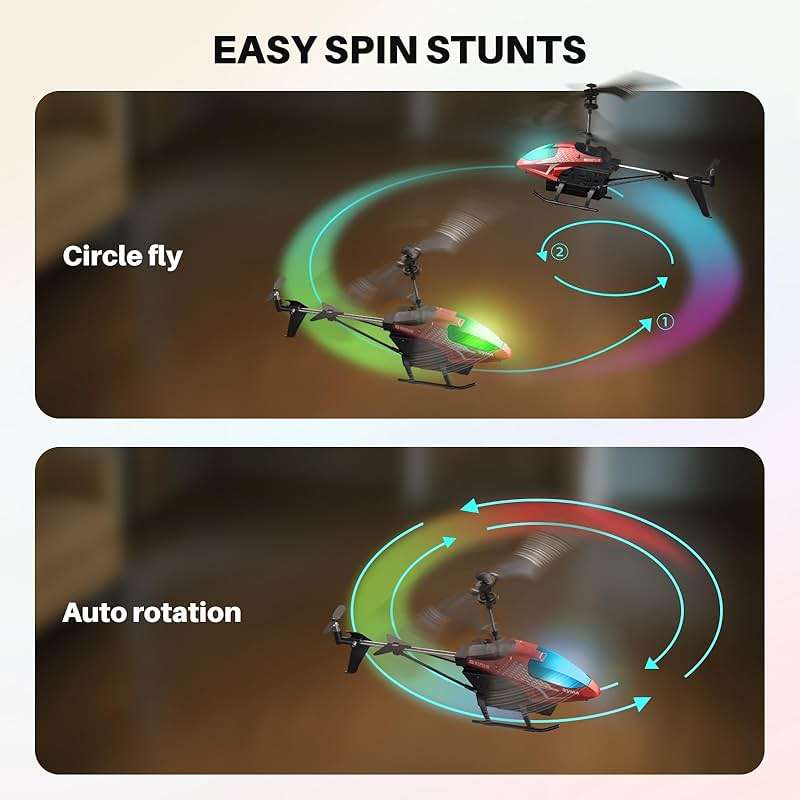 SYMA RC Helicopter, Remote Control Helicopter with 40 Mins Flight Time(2 Batteries), Auto Obstacle Avoidance, 7 LED Lights and Altitude Hold, Gifts Toys for Kids 8-12 - Image 4