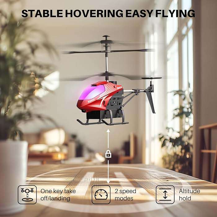 SYMA RC Helicopter, Remote Control Helicopter with 40 Mins Flight Time(2 Batteries), Auto Obstacle Avoidance, 7 LED Lights and Altitude Hold, Gifts Toys for Kids 8-12 - Image 6