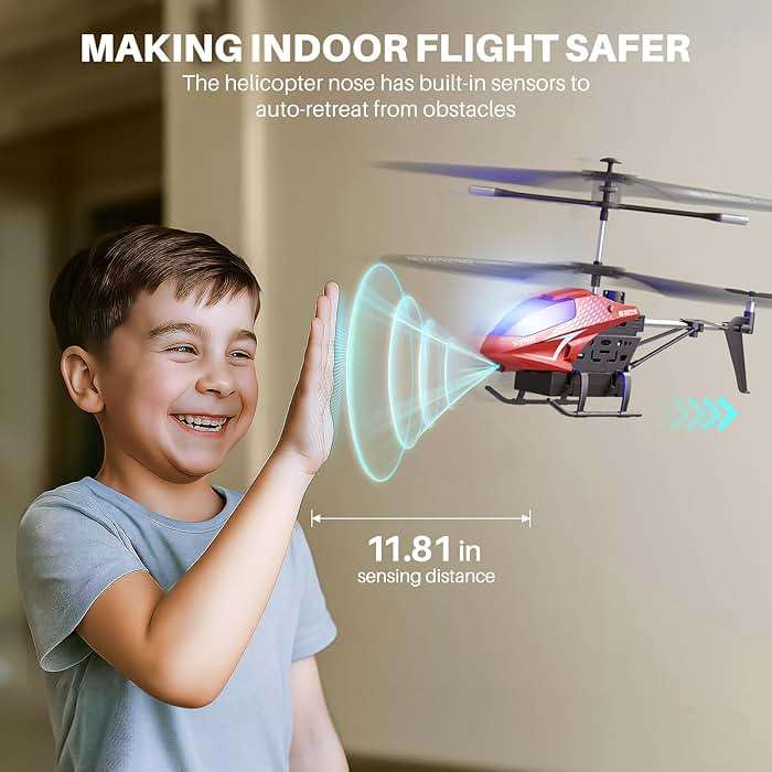 SYMA RC Helicopter, Remote Control Helicopter with 40 Mins Flight Time(2 Batteries), Auto Obstacle Avoidance, 7 LED Lights and Altitude Hold, Gifts Toys for Kids 8-12 - Image 7