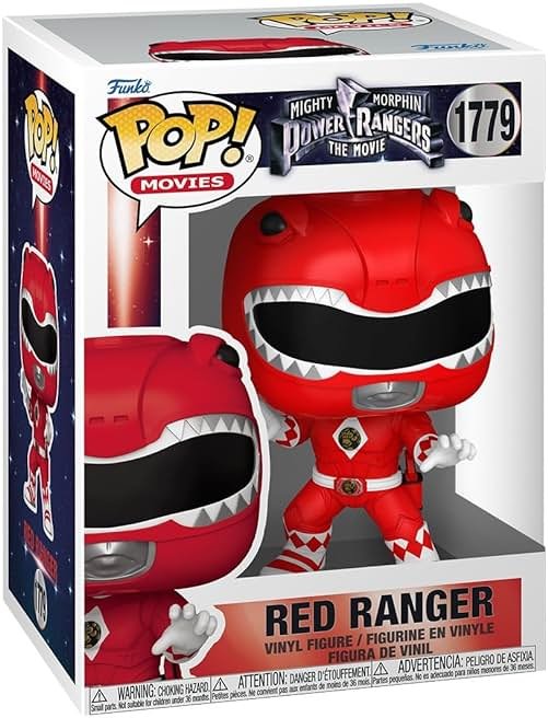 Funko Pop! Movies: Mighty Morphin Power Rangers: The Movie - Red Ranger - Power Rangers Movie - Collectable Vinyl Figure - Gift Idea - Official Merchandise - Toys for Kids & Adults - Movies Fans - Product Image