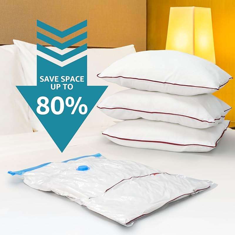 Vacuum Storage Bags, 8-Jumbo Space Saver Vacuum Storage Bags, Vacuum Seal Bags for Clothing, Clothes, Comforters and Blankets - Image 4