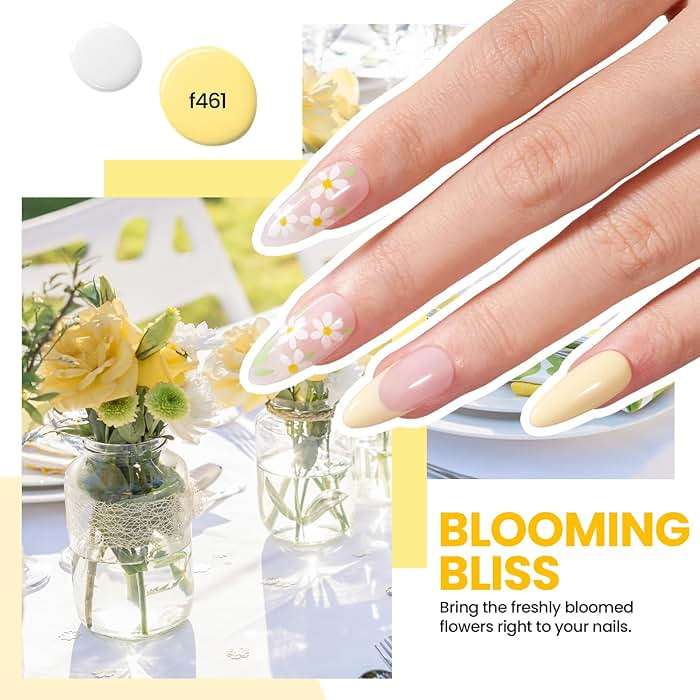 Beetles Gel Nail Polish Kit with U V Light: 19 Pcs Garden Party Pastel 8 Colors Soak Off Gel Nail Set with Base and Top Coat, Sticker accessories All in One Manicure Party Favors - Image 5