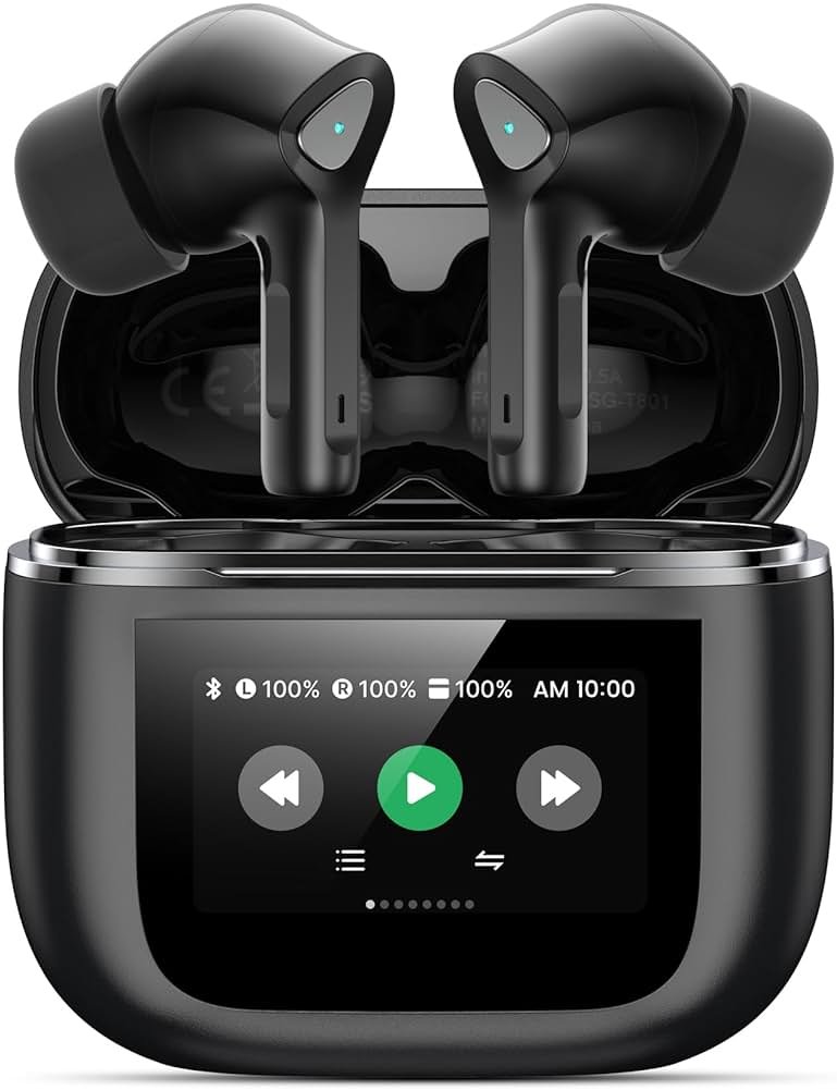 TWOSKY Wireless Earbuds Bluetooth 5.3 Headphones 50H Playtime Deep Bass Stereo Ear Buds with Mic IPX7 Waterproof Comfort Lightweight in Ear Earphones for Pad Android/iOS Phones Gifts for Women Men - Product Image