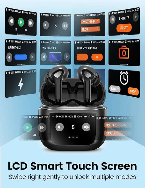 TWOSKY Wireless Earbuds Bluetooth 5.3 Headphones 50H Playtime Deep Bass Stereo Ear Buds with Mic IPX7 Waterproof Comfort Lightweight in Ear Earphones for Pad Android/iOS Phones Gifts for Women Men - Image 5