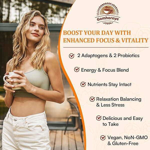 Mushroom Coffee - Mushroom Coffee Organic with 11 Superfood Mushrooms, Includes Lion's Mane, Reishi, Chaga, Cordyceps and Adaptogens, Mushroom Supplement for Energy, Focus, Memory and Immunity - 5.3oz - Image 8