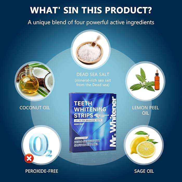 Mr.Whitener Teeth Whitening Strips, Professional Tooth Whitening Kits: 44 Strips 22 Packs Teeth Whitening Strips, Dentist-Approved, Peroxide-Free, Enamel Safe, Sensitivity Free Formula - Image 5