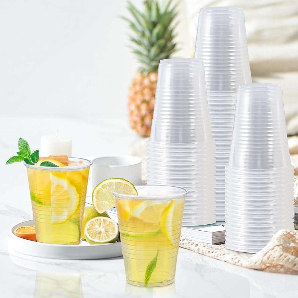 Clawsoff Plastic Cups 16 oz, 240 Pack - Clear Plastic Cups Disposable, Cold Drinking, Ice Coffee Cup for Party, Birthday, Holiday, Events & Everyday Use,Cold,Hot - Image 6
