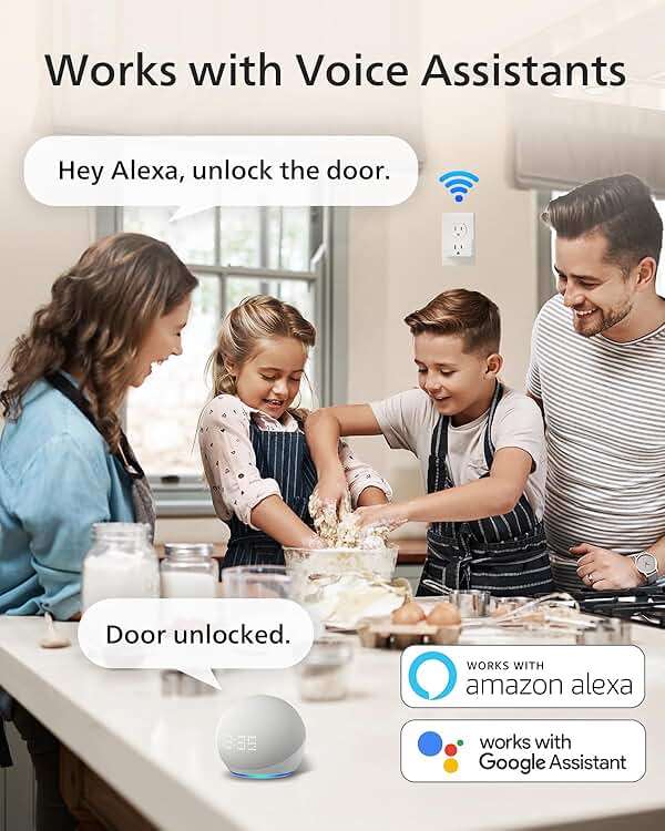 Philips Wi-Fi Smart Lock with Handle, Keyless Entry Keypad Door Lock with Handle, Front Door Deadbolt Set with WiFi Gateway, App Control, Fingerprint Unlock, PIN Code Unlock, Auto Locking - Image 4