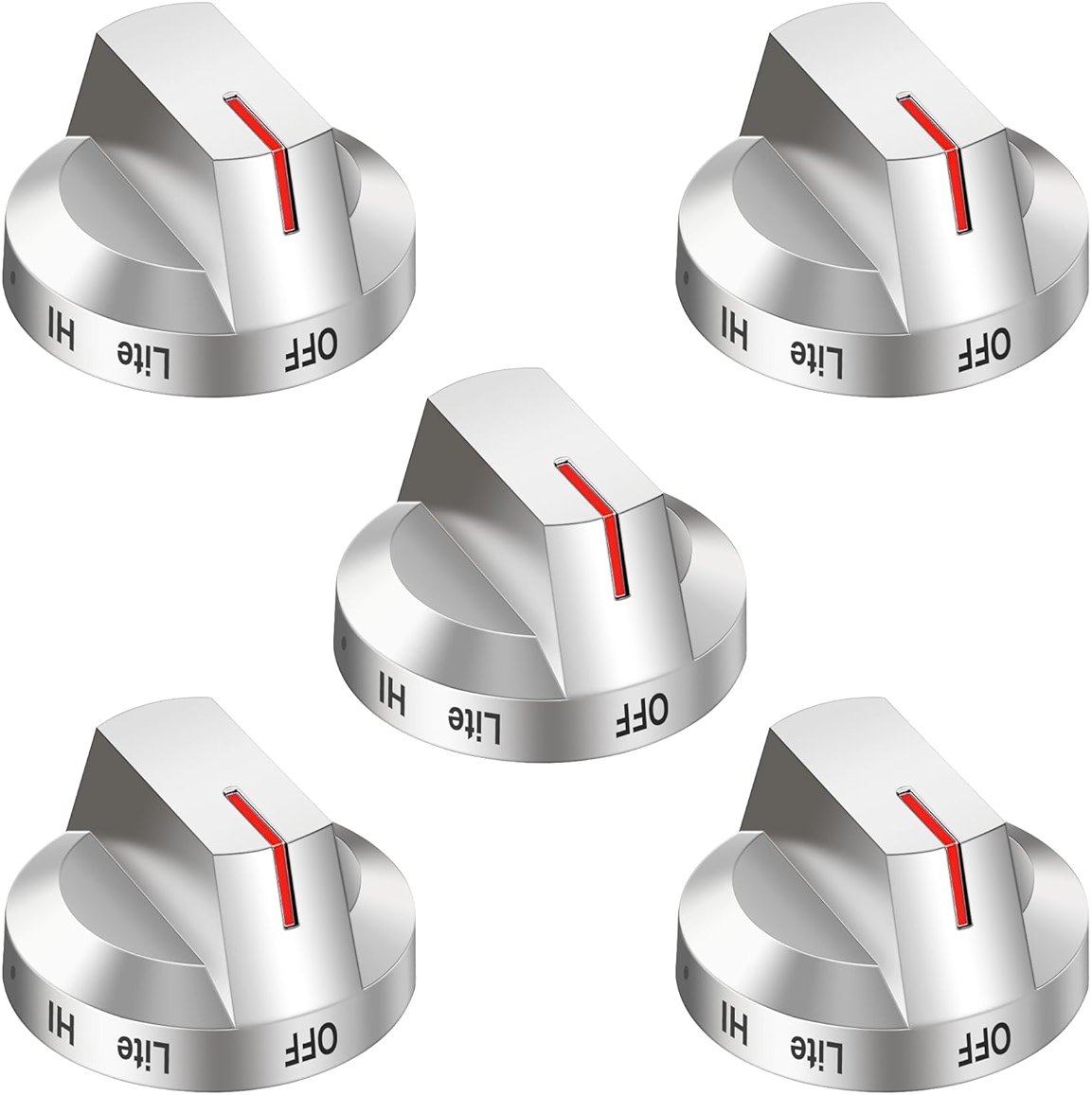DG94-03500A/Z for Samsung Gas Stove Knob Replacement, DG94-03500U DG94-03500A DG94-04396A Range Oven Knobs, Compatible with NX60T8111SS NX60T8311SS NX60T8711SS Etc, 5 Pack - Product Image