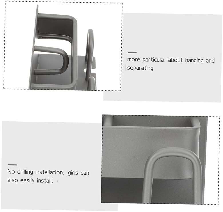 Hoement Multi-Functional Wall-Mounted Toothbrush Holder and Cup Stand for Bathroom Storage No Drilling Required for Couples Easy Installation and Organization - Image 4