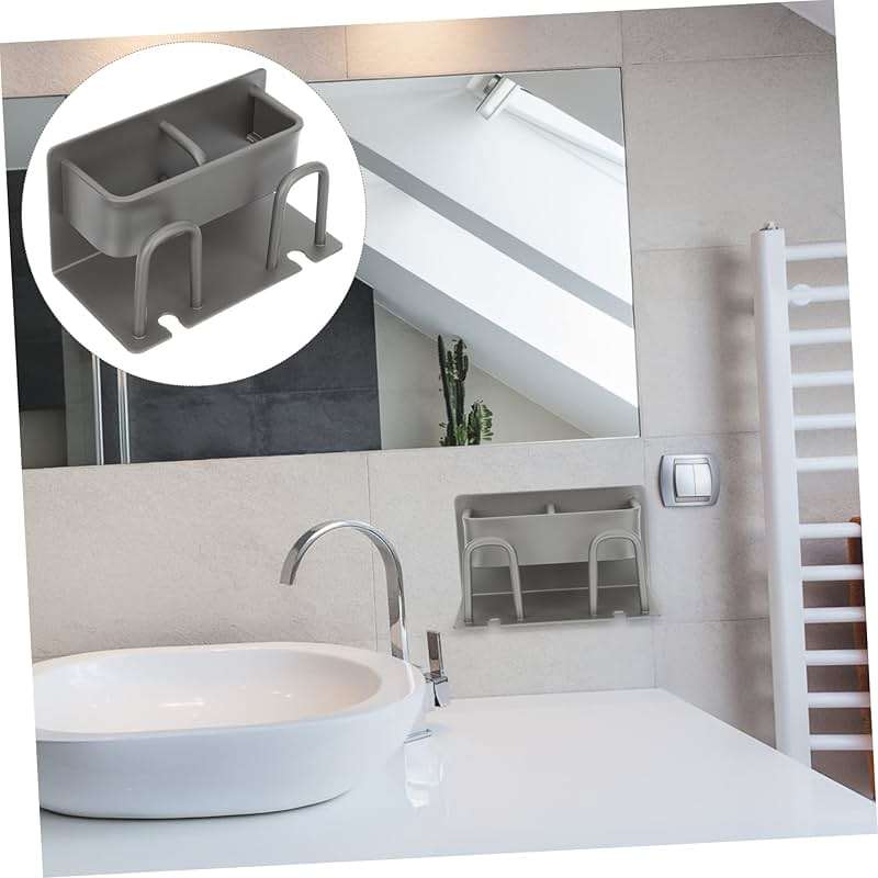 Hoement Multi-Functional Wall-Mounted Toothbrush Holder and Cup Stand for Bathroom Storage No Drilling Required for Couples Easy Installation and Organization - Image 5