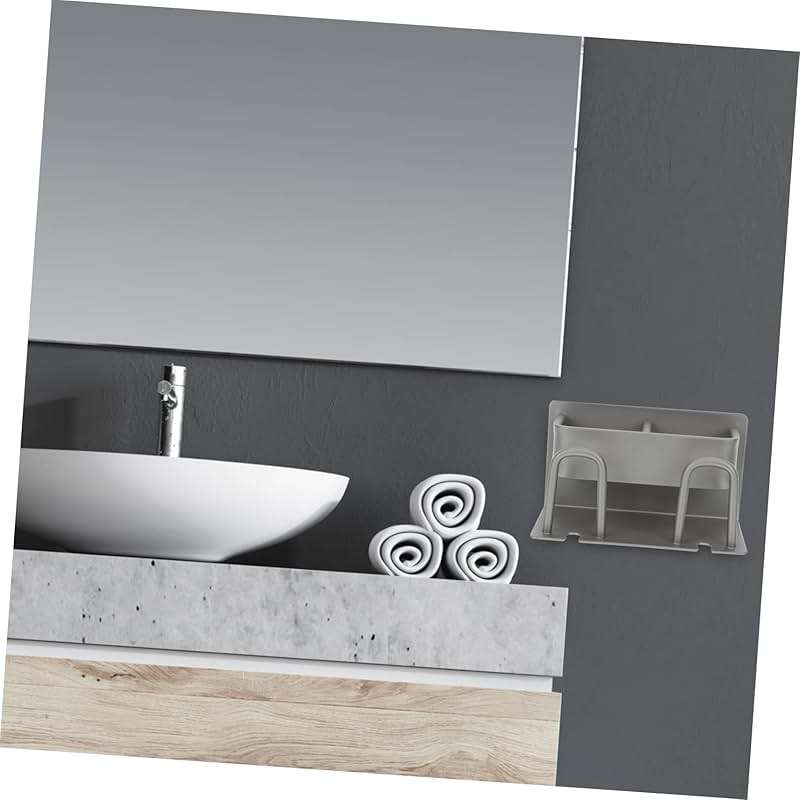 Hoement Multi-Functional Wall-Mounted Toothbrush Holder and Cup Stand for Bathroom Storage No Drilling Required for Couples Easy Installation and Organization - Image 7