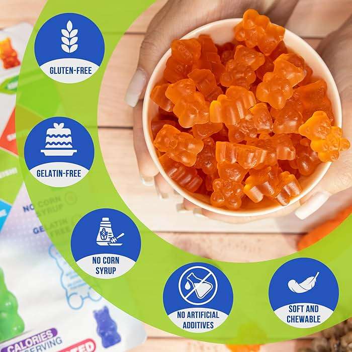 Ashwagandha and Lions Mane Mushroom Gummies for Adults - Organic - Reishi, Maitake, Chaga, Cordyceps, Shiitake, Turkey Tail - Immune Support, Memory, Focus and Energy -Vegan Mushroom Supplement Gummy - Image 2