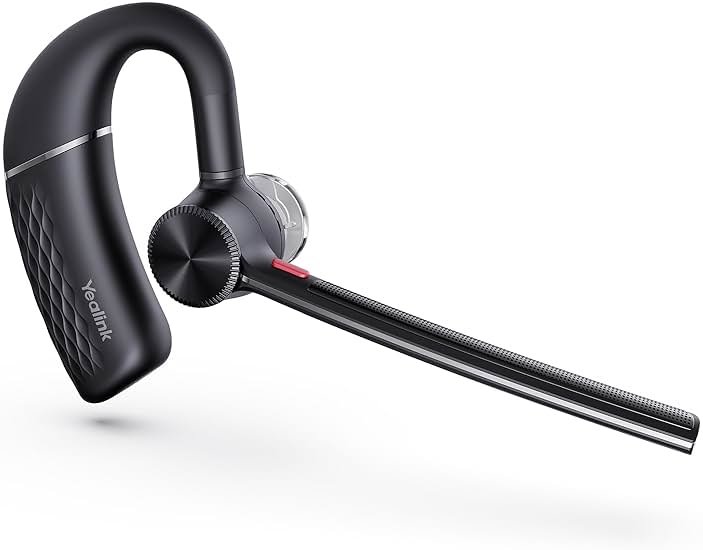 Yealink BH71 Lite Bluetooth Headset,Wireless Earpiece with 4 Noise Cancelling Microphone,10H Talk Time,Adjustable Ear Hook,Bluetooth Earphones for Cell Phone,Driving,Office Work - Product Image