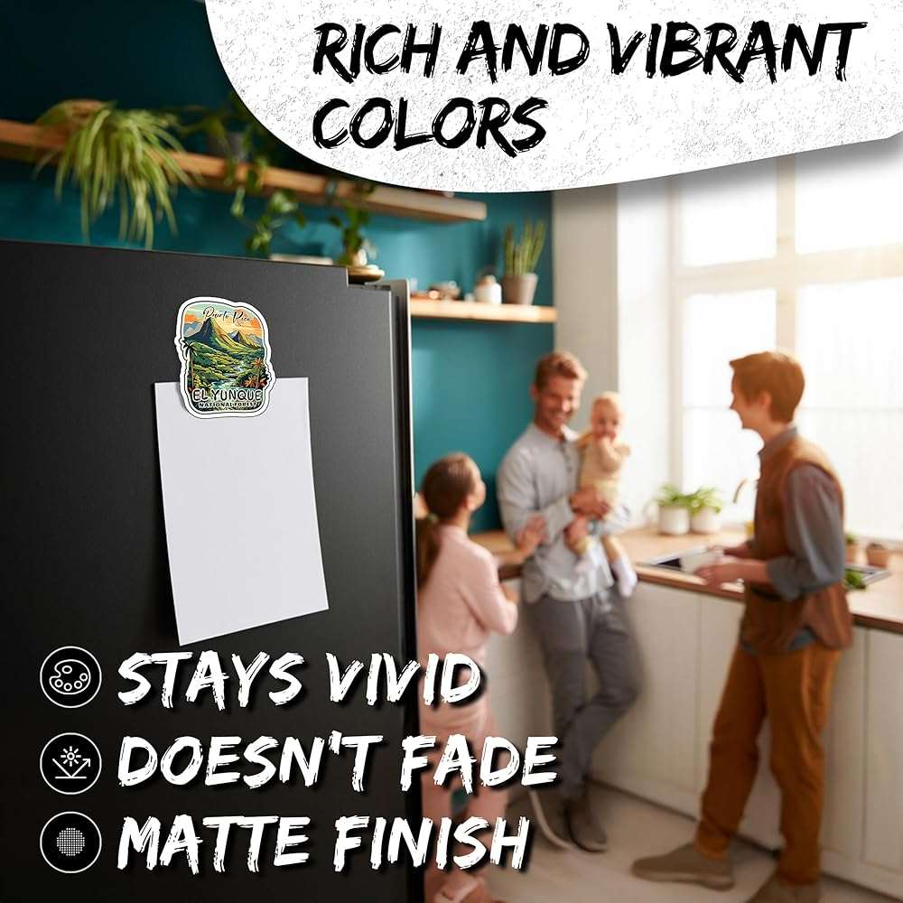 El Yunque National Forest Puerto Rico Magnet 4 Inch 2-Pack Landmark Caribbean – Strong Vinyl Decorative Travel Magnets for Fridge Locker Kitchen Office – Cute Fun Aesthetic Cool Durable ID44999 - Image 4