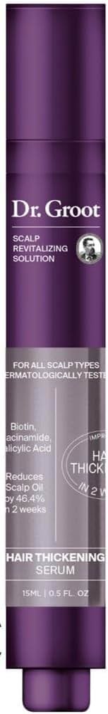 Dr. Groot Award-Winning Hair Thickening Serum for Hair Loss, Thinning Hair, Korean Hair Care, Scalp Treatment, Clinically Tested, Thicker, Reduces Oil, Roll On - Product Image