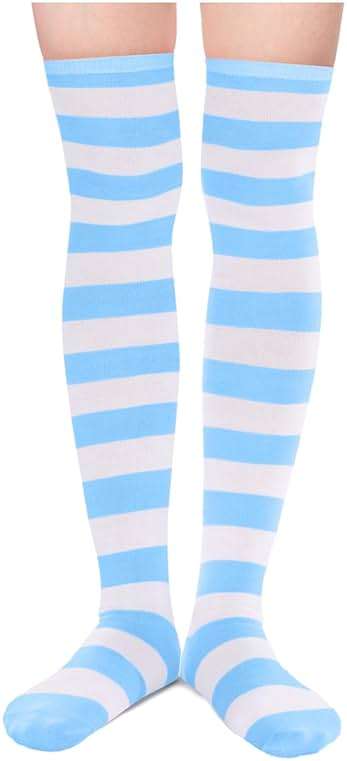 sockfun Striped Thigh High Socks - Christmas Over the Knee High Stockings for Women Teen Girls - Image 7
