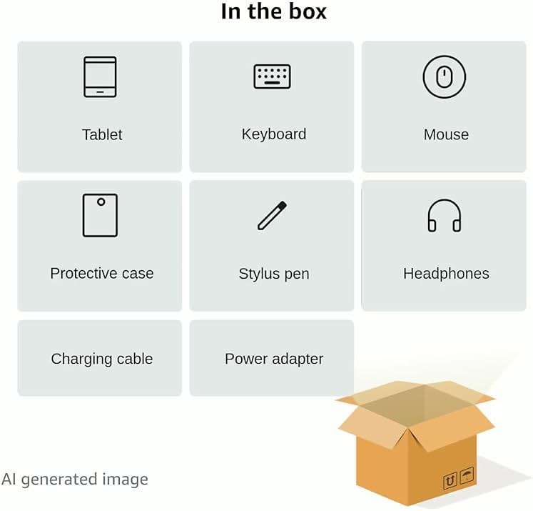 HiGrace Android Tablet, 14GB RAM+64GB ROM (TF 1TB), 11 inch Android 14 Octa-Core, 6800mAh, Widevine L1, WiFi 6, 8 in 1 Tablet with Keyboard, Mouse, Protective Case, Stylus, Headset, Charger- Black - Image 8