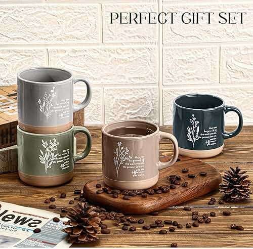 Didaey 4 Pcs Thank You Mugs Bulk Appreciation Gift for Volunteer Coworker Staff Teacher Nurse Ceramic Coffee Mug 12.85 oz Office Work Team Administrative Professionals Day Lab Week Gifts - Image 4