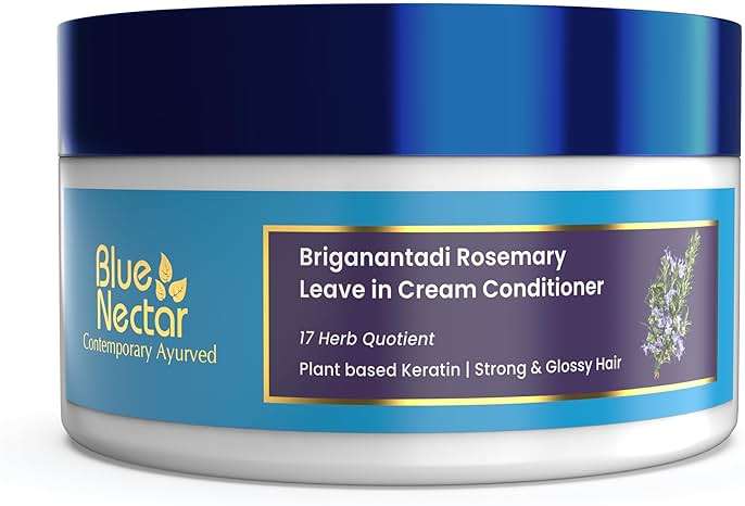 Blue Nectar Rosemary Leave in Conditioner for Wavy, Curly & Dry Hair | Hair Growth With Natural Keratin for Women & Men | Paraben Sulfate Free | (16 Herbs, 7Oz) - Image 1