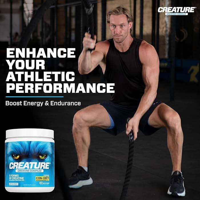 CREATURE® Creatine Complex - Creatine Monohydrate Powder with 5 Types of Creatine Including Con-Crēt® Creatine HCL, Promotes Muscle, Strength, Endurance, Brain Health, Unflavored, 300g 60 Servings - Image 6