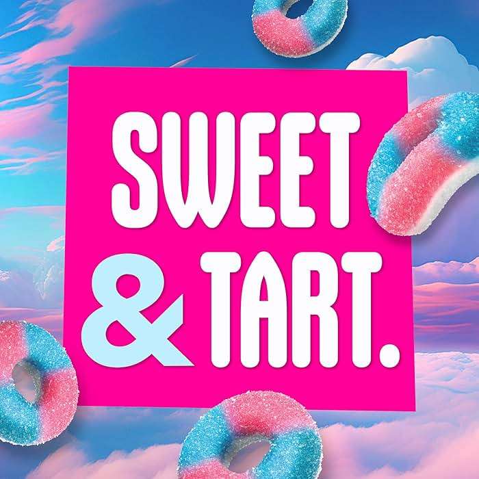 SweeTARTS Halos, Candy, Blue Punch and Strawberries and Cream, Tart and Chewy, Soft and Fluffy, 11 oz - Image 3
