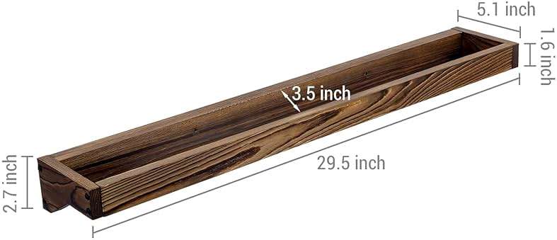 MyGift 30 Inch Rustic Burnt Solid Wood Hanging Shoe Rack, Set of 4 Wall Mounted Storage Organizer Footwear Holder for Closet, Mudroom, Entryway, Holds 12 Pairs - Image 3