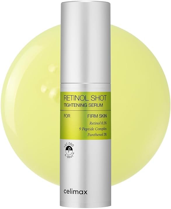 celimax The Vita A Retinol Shot Tightening Serum | with Pure Vitamin A Retinol, Peptide, Pore Minimizer, Wrinkles & Fine Lines, Firmer Skin, Anti-Aging, Skin Smoothing, Korean Skin Care Gift, 30ml - Product Image