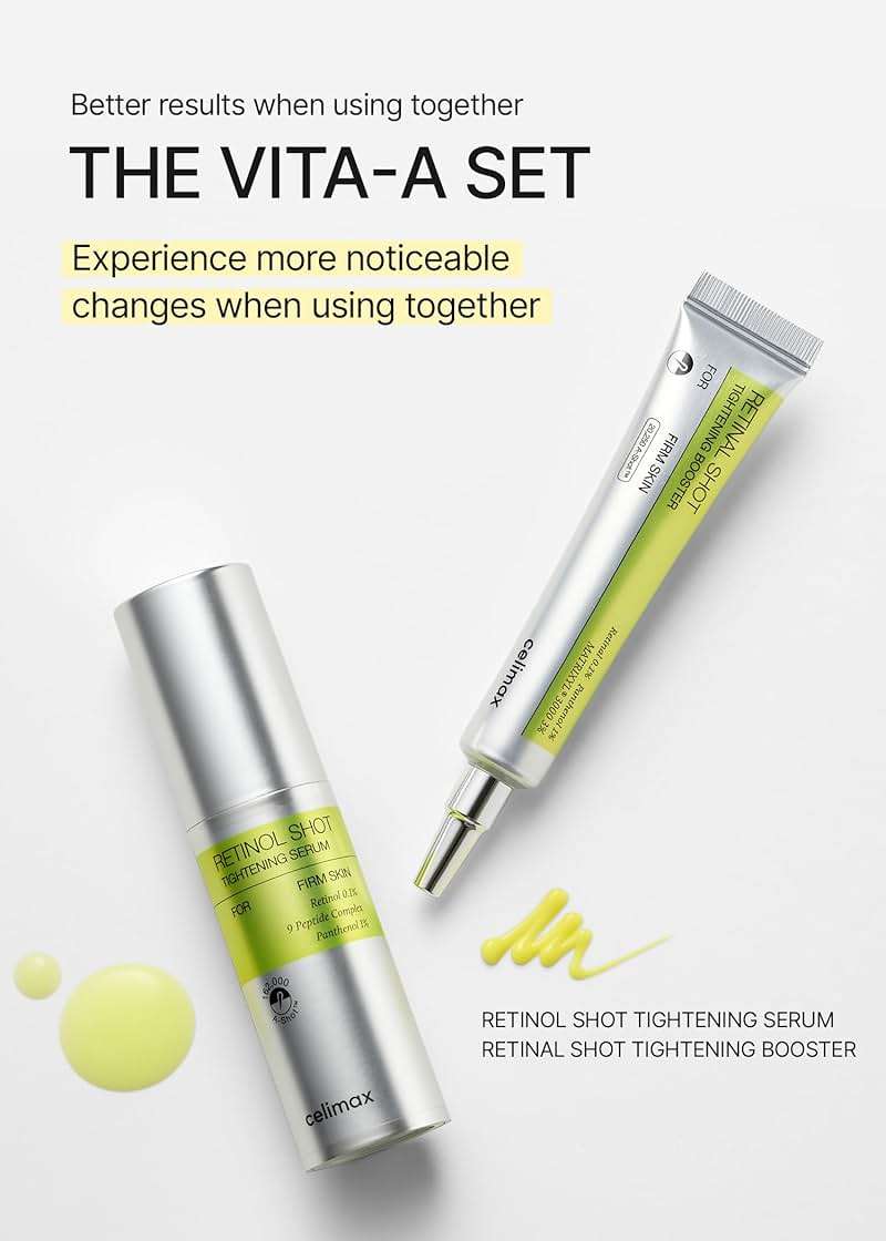 celimax The Vita A Retinol Shot Tightening Serum | with Pure Vitamin A Retinol, Peptide, Pore Minimizer, Wrinkles & Fine Lines, Firmer Skin, Anti-Aging, Skin Smoothing, Korean Skin Care Gift, 30ml - Image 8