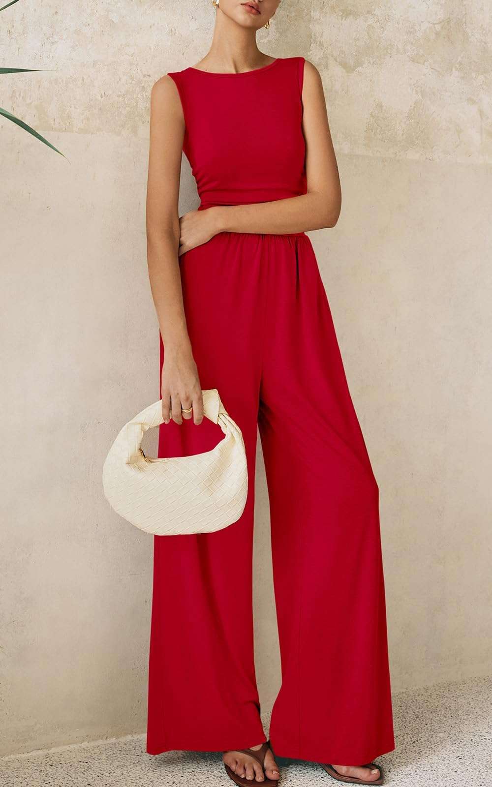 PRETTYGARDEN One Piece Jumpsuits for Women Dressy Casual Sleeveless Crewneck Wide Leg Rompers Jumpers Vacation Summer Outfits - Image 6