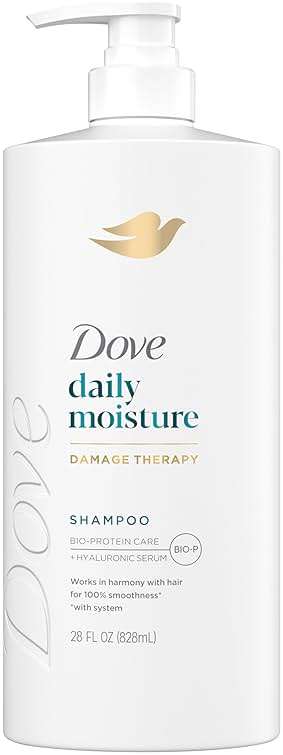 Dove Damage Therapy Shampoo Daily Moisture for Dry Hair with Bio-Protein Care Technology and Hyaluronic Serum 28 Fl Oz - Image 1