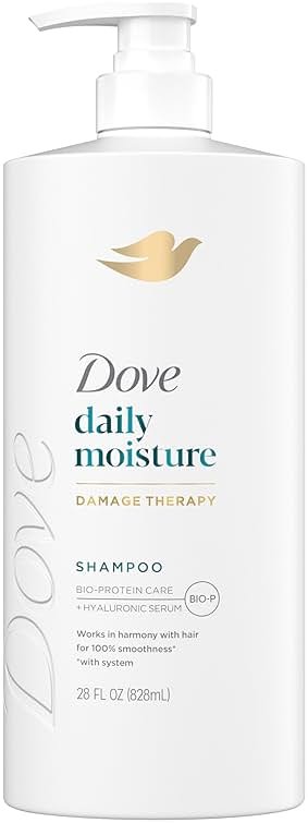 Dove Damage Therapy Shampoo Daily Moisture for Dry Hair with Bio-Protein Care Technology and Hyaluronic Serum 28 Fl Oz - Product Image