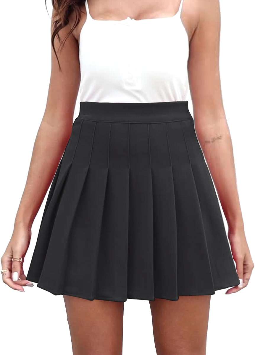 Dressever Women's Pleated Skirts Mini Skater Basic Skirt High Waist Tennis Skirt School Uniform Cheerleader Skirts - Image 2