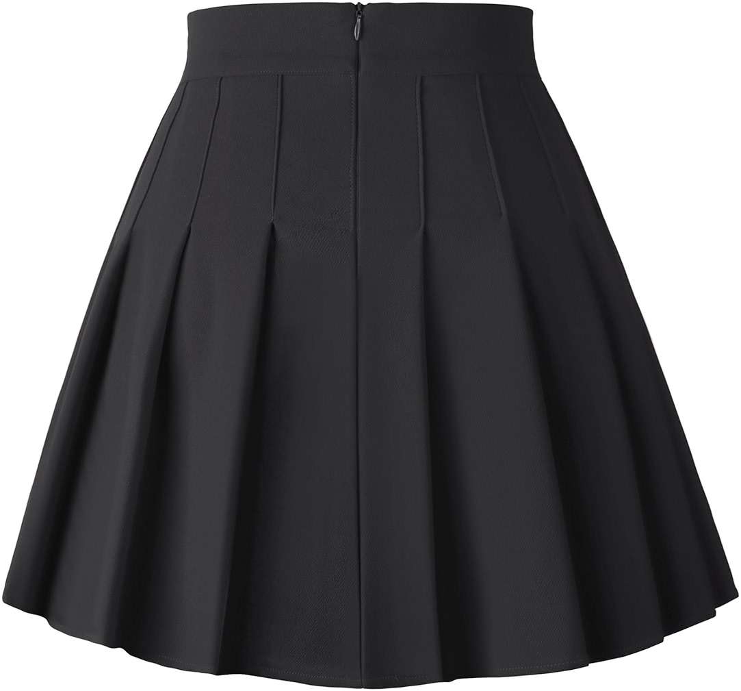 Dressever Women's Pleated Skirts Mini Skater Basic Skirt High Waist Tennis Skirt School Uniform Cheerleader Skirts - Image 4