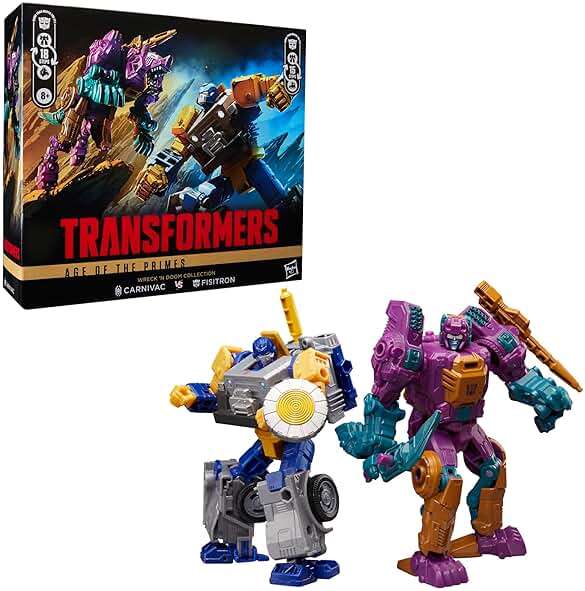 Transformers Age of The Primes Wreck ‘n Doom Collection Fisitron and Carnivac 5.5-inch Converting Action Figure 2-Pack, Robot Toys, Ages 8+ (Amazon Exclusive) - Image 15