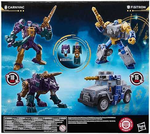 Transformers Age of The Primes Wreck ‘n Doom Collection Fisitron and Carnivac 5.5-inch Converting Action Figure 2-Pack, Robot Toys, Ages 8+ (Amazon Exclusive) - Image 17