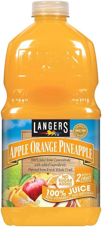 Langers 100% Apple Orange Pineapple Juice, 64 Fl Oz (Pack of 8) - Image 1