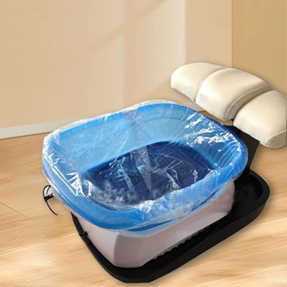 Transparent Pedicure Liners Disposable, Pedicure Bowl Liners with Elastic Band, Unbreakable Foot Bath Pedi Liners Disposable, Fits Most Pedicure Tub, for Pedicure Foot Spa Home Use (25pcs) - Image 6
