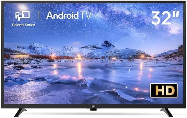FPD 32-Inch Smart TV, LED HD Television with Google Play, Flat Screen TVs with Remote, HDR 10 Android TV with WiFi for Streaming Live, Bluetooth, Google Cast Built-in for Home(2025 Model, P-Series) - Product Image