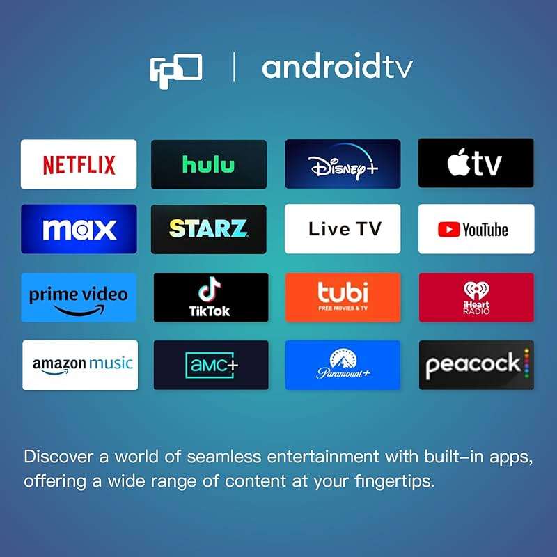 FPD 32-Inch Smart TV, LED HD Television with Google Play, Flat Screen TVs with Remote, HDR 10 Android TV with WiFi for Streaming Live, Bluetooth, Google Cast Built-in for Home(2025 Model, P-Series) - Image 2